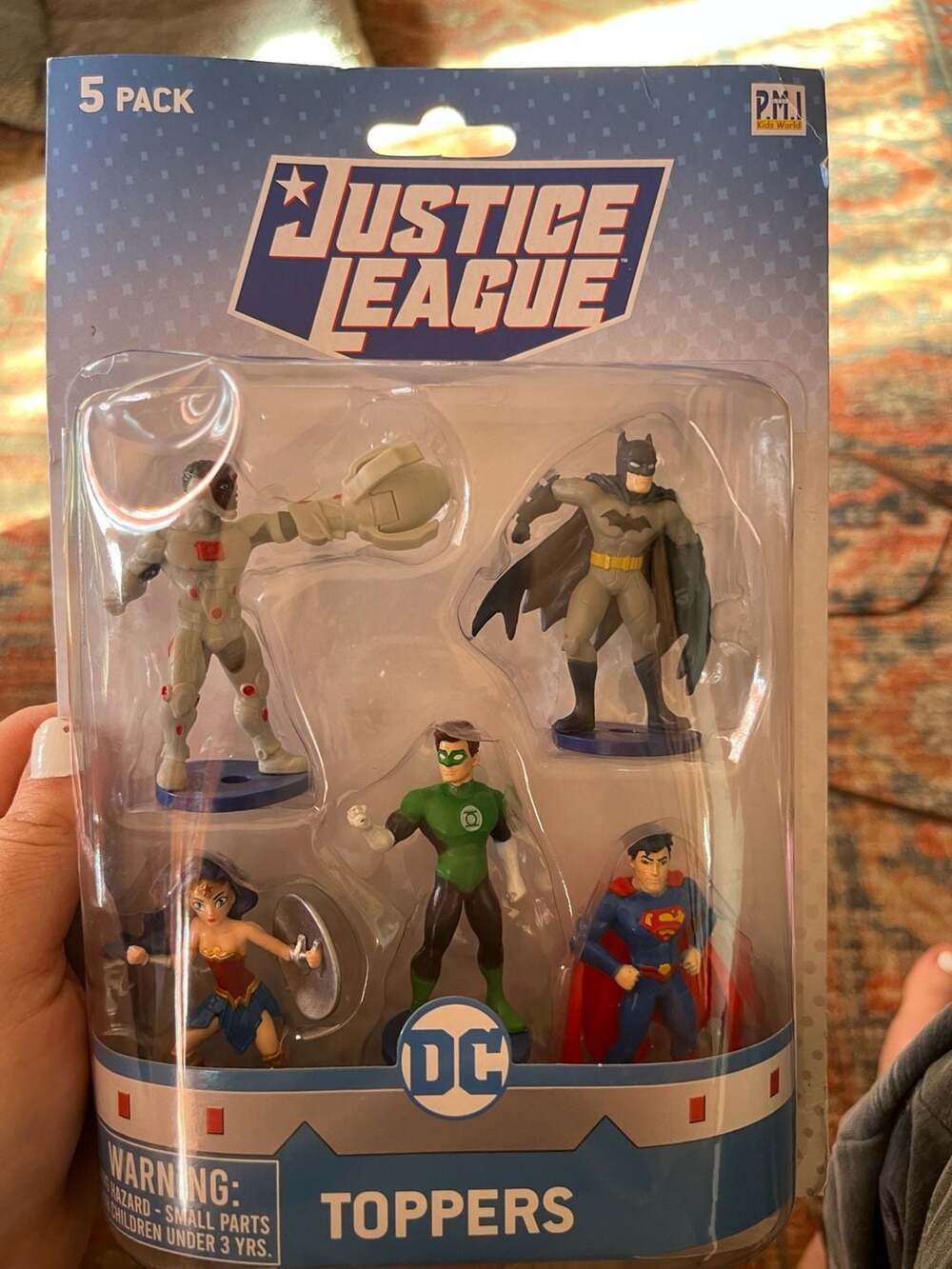 DC Justice League 5 pk Pencil Toppers - Green Lante Superman Batman Wonder Woman